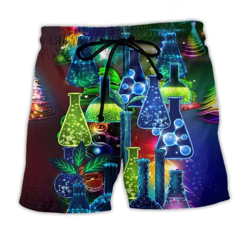 Chemistry Science Christmas Beach Shorts For Beach Days And Everyday Comfort
