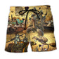 Vintage Turtle House Ship Beach Shorts For Weekend Escapes And Easy Warm Weather Wear