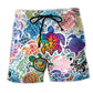 Turtle Color Peace Beach Shorts For Resort Getaways And Relaxed Casual Style