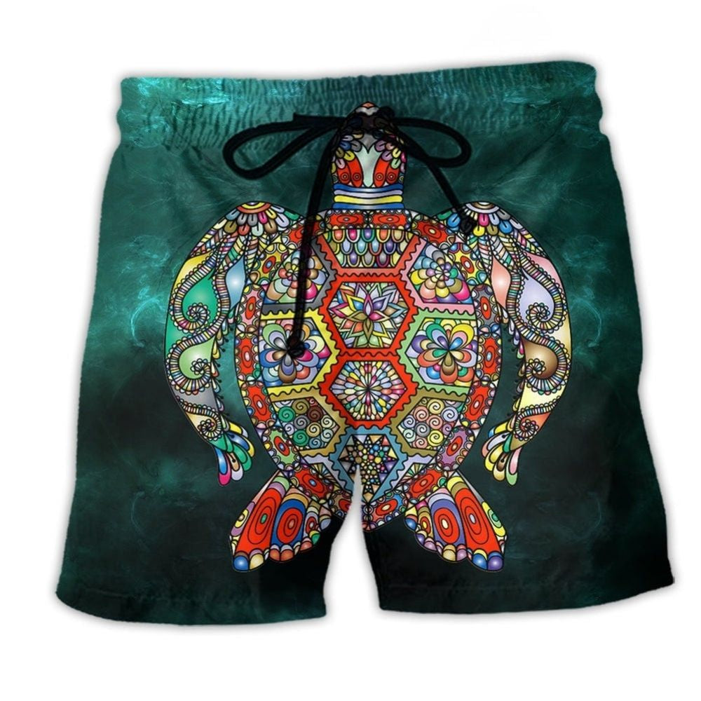 Green Sea Turtle Beach Shorts For Beach Days And Easy Warm Weather Wear