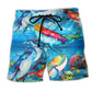Whale Ocean Beach Shorts For Relaxed Shoreline Days And Bright Summer Outfits