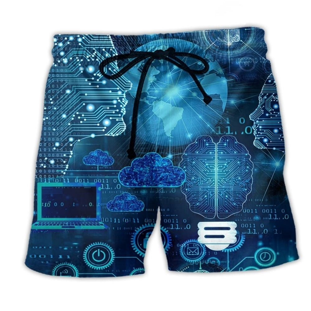 Information Technology Beach Shorts For Vacation Travel And Flexible Everyday Wear