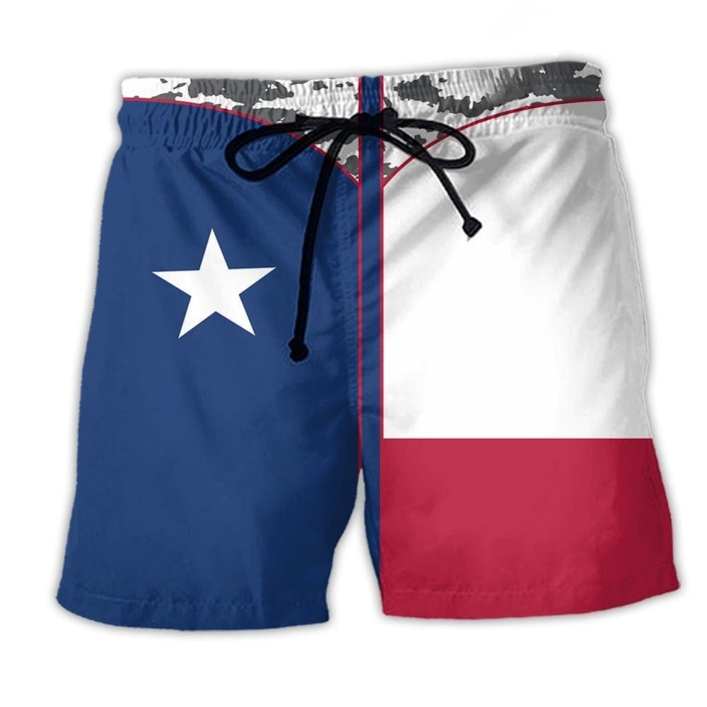 Texas Star Peace Beach Shorts For Casual Day Trips And Distinctive Seasonal Style