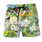 Tea Ritual Beach Shorts For Tropical Holidays And Warm Weather Wardrobe