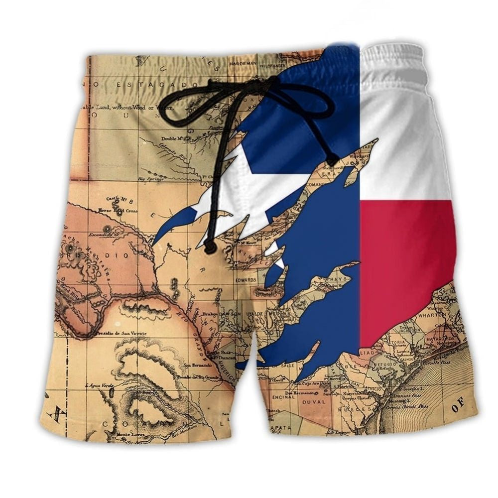 Texas Map Peace Beach Shorts For Warm Weather Outings And Laid Back Daily Wear