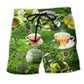 Green Tea Hills Beach Shorts For Beach Days And Weekend Casual Style