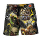 Skull Sign Beach Shorts For Resort Getaways And Vacation Ready Style