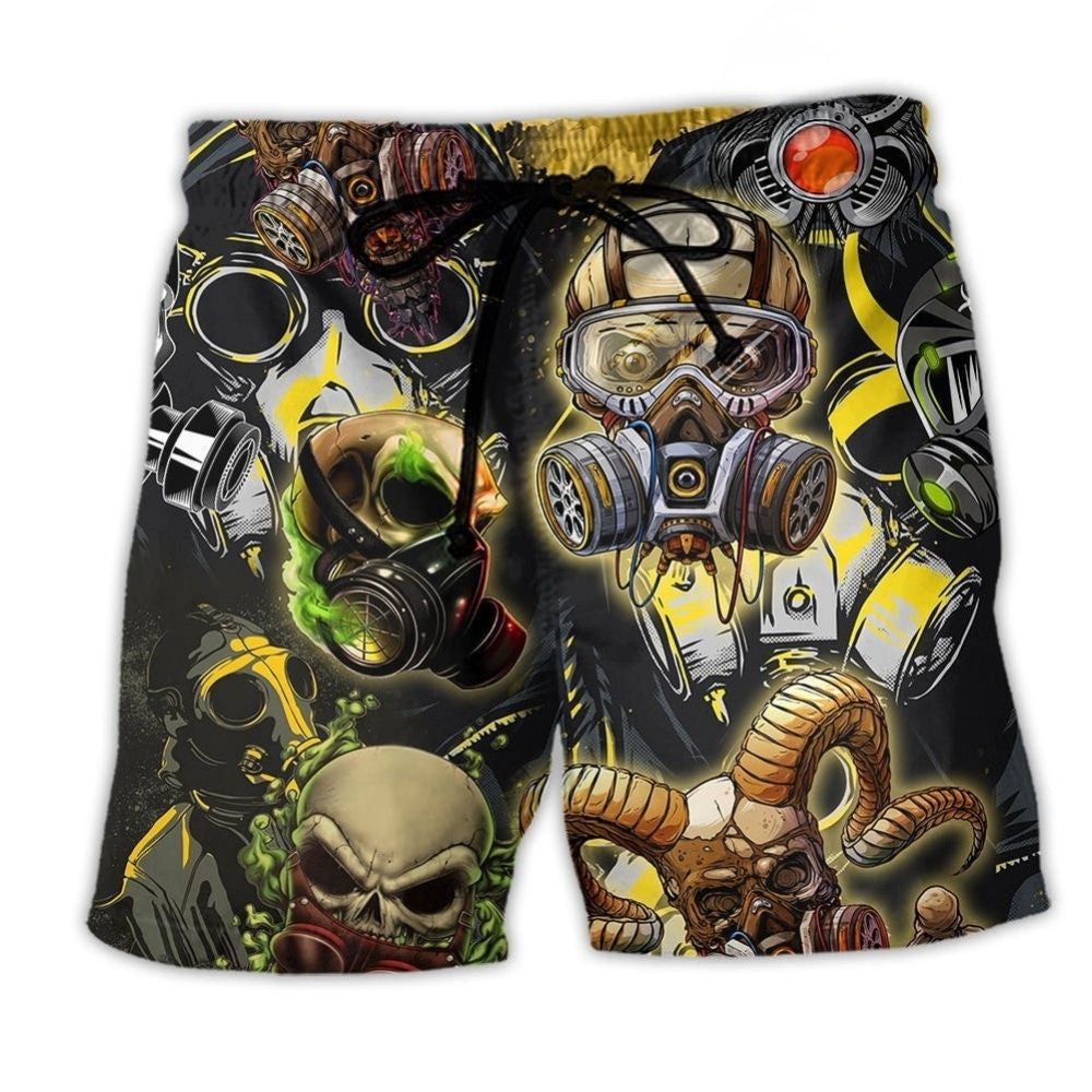 Skull Sign Beach Shorts For Resort Getaways And Vacation Ready Style