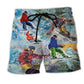 Snowboarding Adventure Beach Shorts For Resort Days And Memorable Gift Ideas