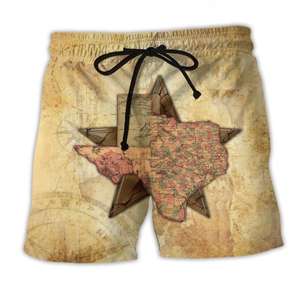 Texas Peace Vintage Beach Shorts For Island Escapes And Leisure And Relaxation