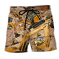 Excavator Hard Work Warning Beach Shorts For Coastal Adventures And Vacation Ready Style