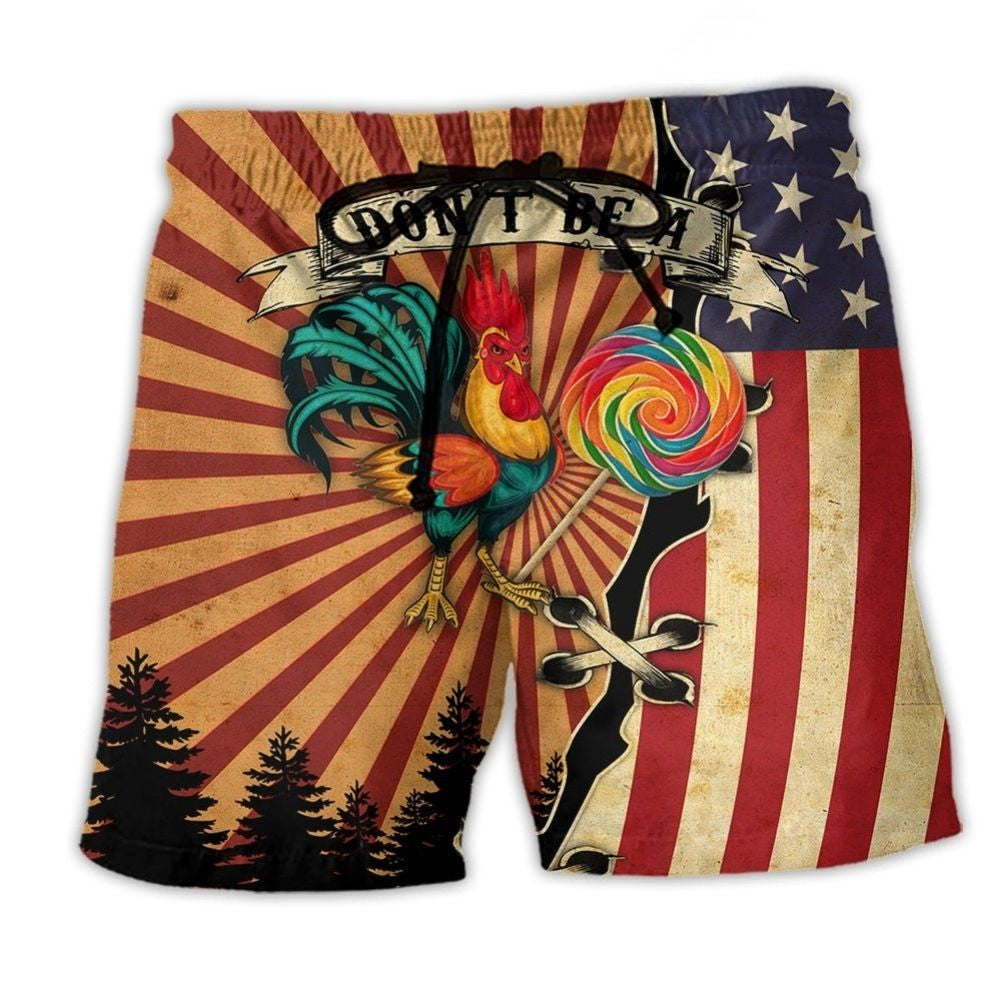 Rooster Lollipop Beach Shorts For Casual Day Trips And Thoughtful Gift Giving