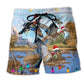 Duck Field Christmas Light Beach Shorts For Oceanfront Weekends And Comfortable Daily Wear