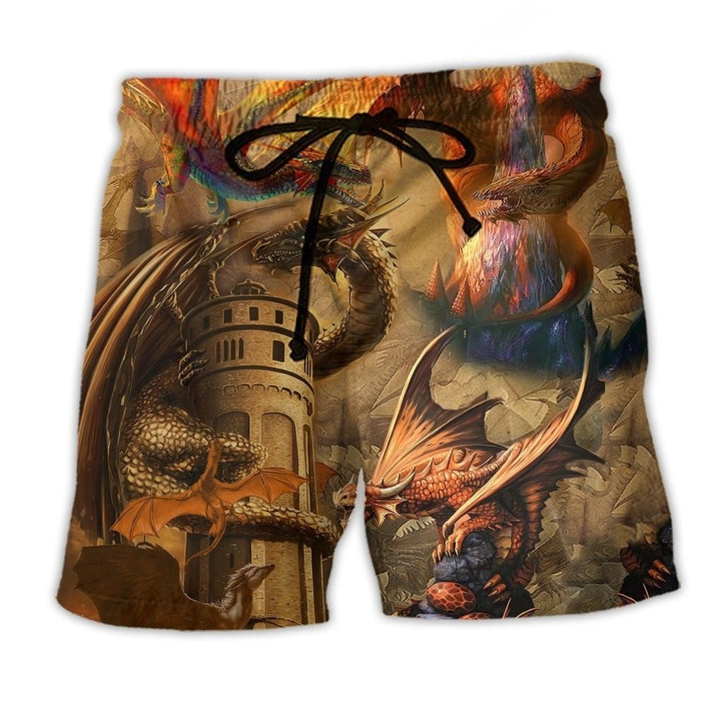 Vintage Dragon Beach Shorts For Warm Weather Outings And Everyday Comfort