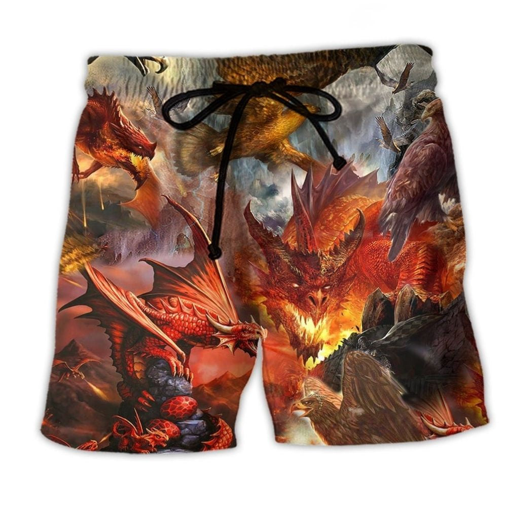 Dragon Fire Beach Shorts For Warm Weather Outings And Weekend Casual Style