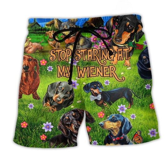 Playful Dachshund Beach Shorts For Seaside Travel And Laid Back Daily Wear