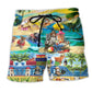 Dog Paws Board Summer Beach Shorts For Resort Days And Leisure And Relaxation
