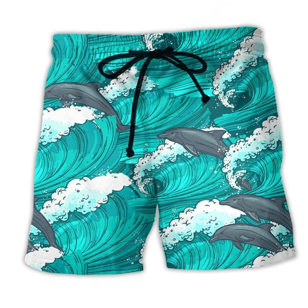 Dolphin Ocean Summer Beach Shorts For Oceanfront Weekends And Relaxed Casual Style