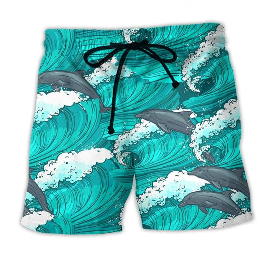 Dolphin Ocean Summer Beach Shorts For Oceanfront Weekends And Relaxed Casual Style