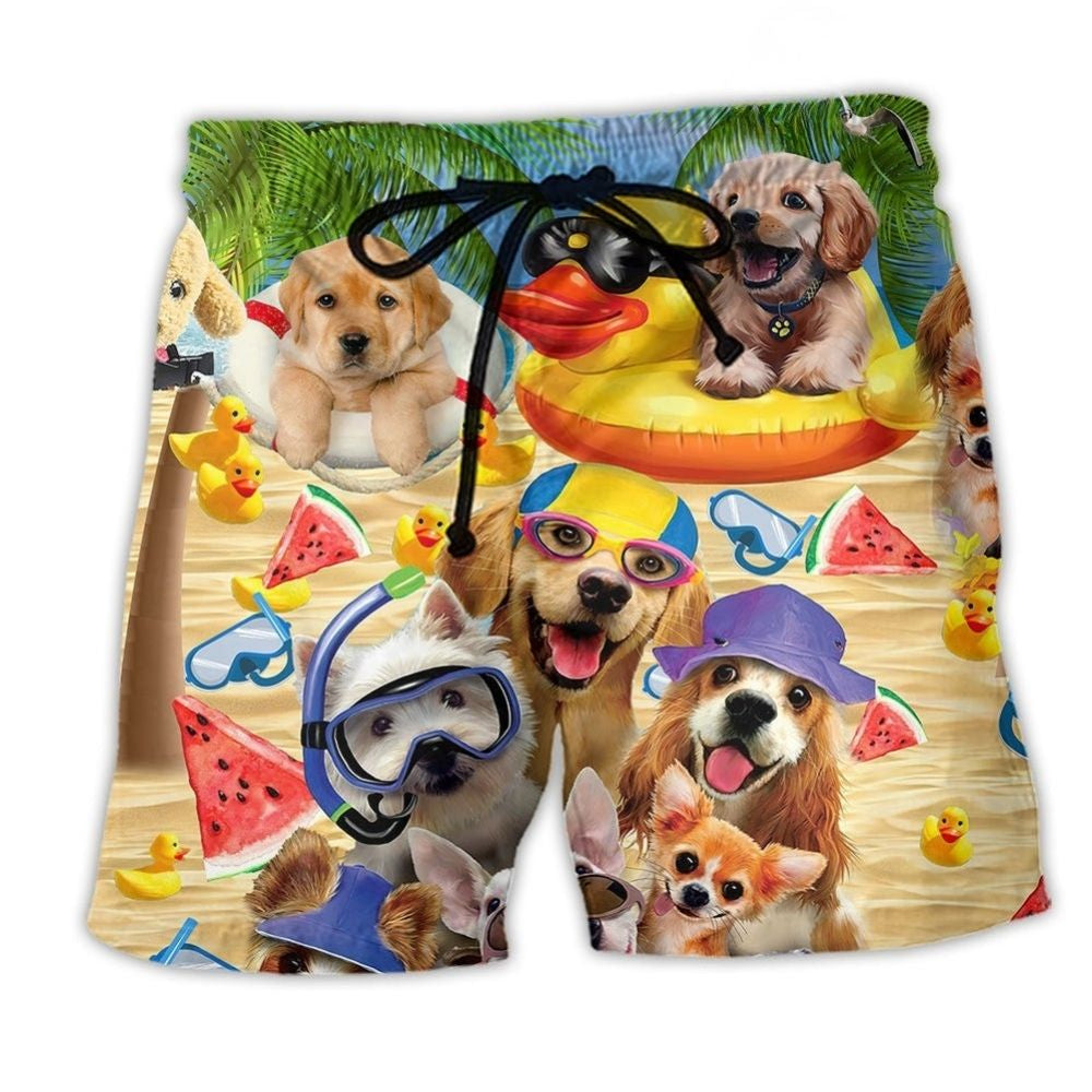 Puppies Summer Beach Shorts For Tropical Holidays And Comfortable Resort Style
