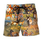 Deer Buck Field Beach Shorts For Summer Vacations And Flexible Everyday Wear