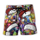 Christmas Dog Colorful Beach Shorts For Poolside Relaxation And Weekend Casual Style