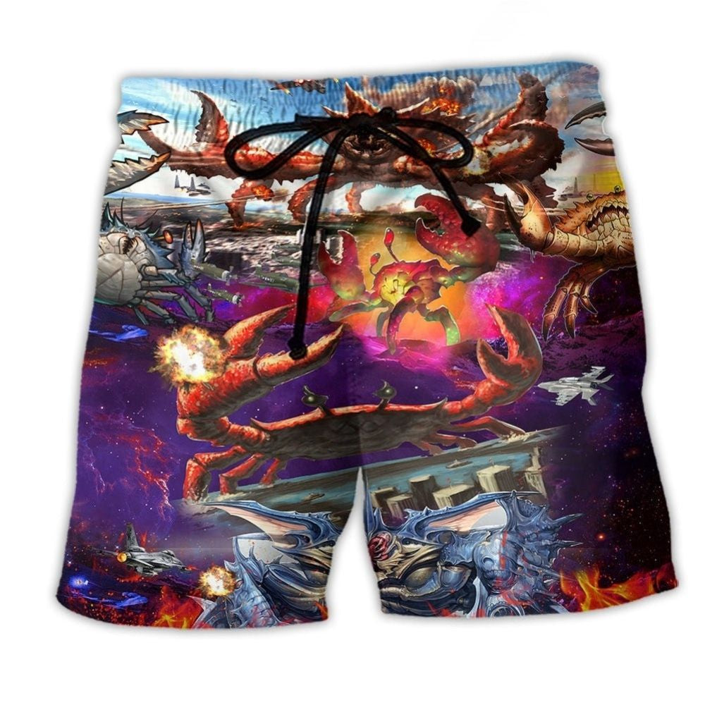Crab King Battle Beach Shorts For Outdoor Adventures And Everyday Comfort