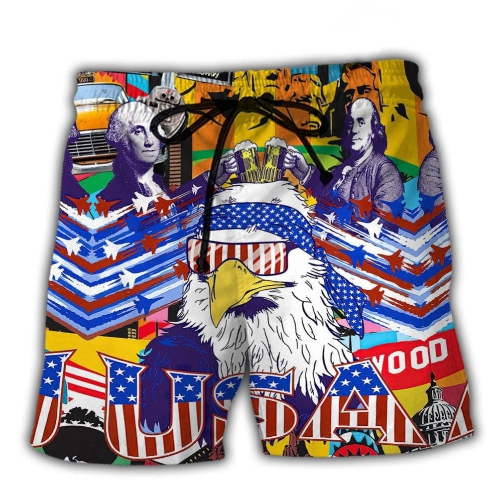 America Proud Eagle Beach Shorts For Sunny Day Getaways And Easygoing Coastal Style