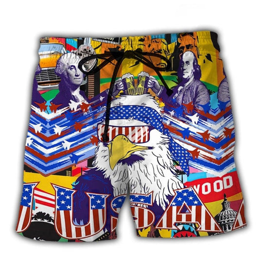 America Proud Eagle Beach Shorts For Sunny Day Getaways And Easygoing Coastal Style
