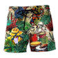 Palm Tree Tropical Rhythm Summer Beach Shorts For Weekend Escapes And Easy Warm Weather Wear