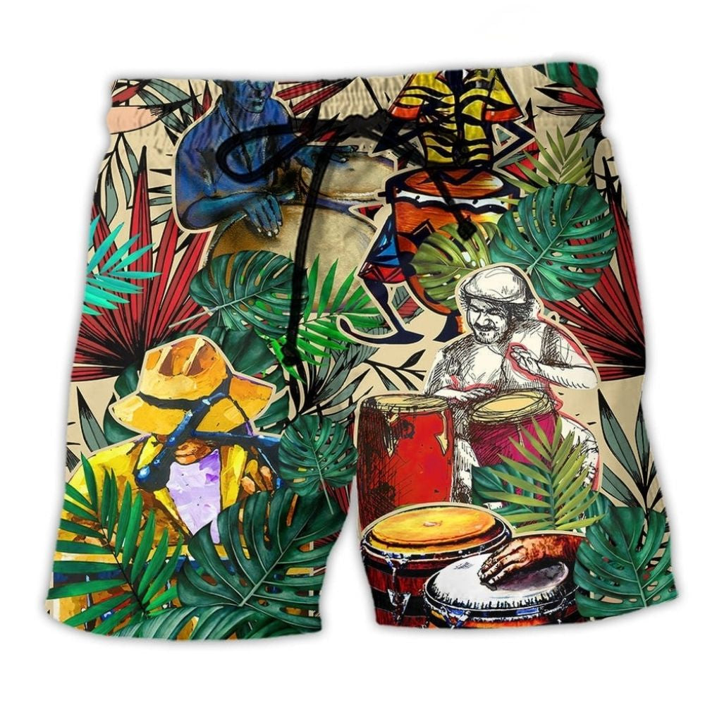 Palm Tree Tropical Rhythm Summer Beach Shorts For Weekend Escapes And Easy Warm Weather Wear
