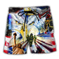 Firefighter America Pride Freedom Beach Shorts For Resort Getaways And Laid Back Daily Wear