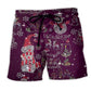 Bling Snowman Let It Snow Holiday Beach Shorts Graphic Detail For Resort Trips And Casual Outings