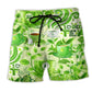 Green Tea Love Minimal Lifestyle Beach Shorts For Sunny Holidays And Comfortable Daily Styling