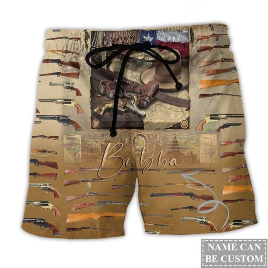 Texas Pride Strong Statement Personalized Beach Shorts Pattern View For Coastal Holidays And Casual Activities
