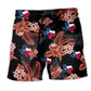 Texas Peace Life Tropical Floral Beach Shorts Design View For Summer Events And Coastal Getaways