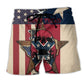 Texas Peace Life Skull Beach Shorts Pattern View For Vacation Travel And Outdoor Fun