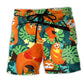 Funny Sloth Don't Worry Don't Hurry Beach Shorts Pattern Detail For Relaxed Warm Weather Outfits