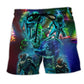 Christmas Diving Ocean Holiday Beach Shorts Pattern Detail For Sunny Outdoor Activities