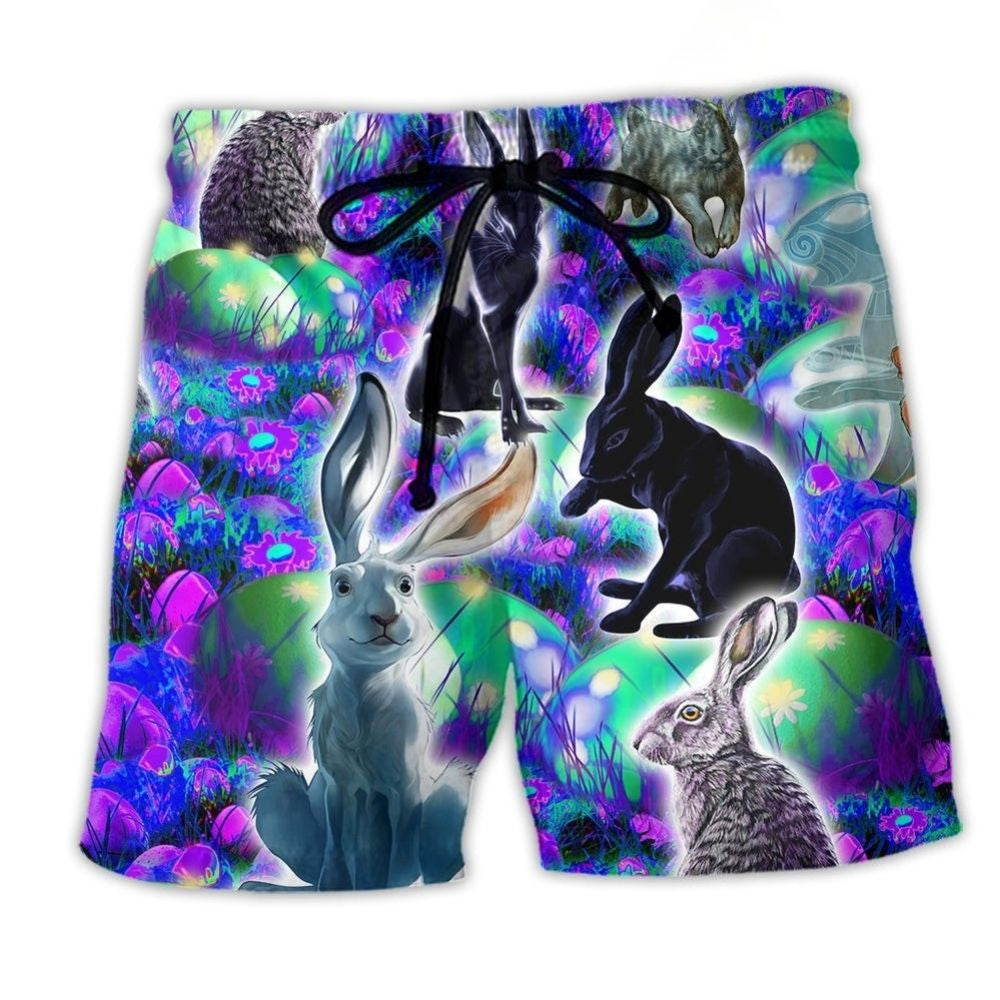 Easter Rabbit Get Egg Cited Beach Shorts For Resort Travel And Thoughtful Summer Gifting