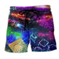 Math Makes Life Better Colorful Beach Shorts Artwork Detail For Comfortable Everyday Summer Wear