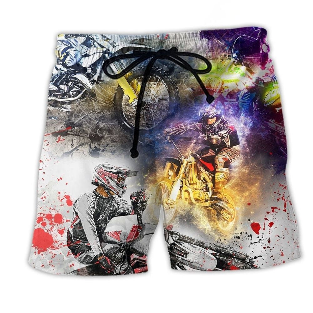Motorcycle Adventure Freedom Quote Beach Shorts For Summer Vacation And Coastal Travel