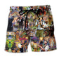 Jazz Quote Classic Music Philosophy Beach Shorts Pattern Detail For Relaxed Warm Weather Outfits