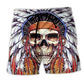 Native Style Skull Feather Love Peace Beach Shorts Pattern View For Coastal Holidays And Casual Activities