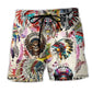 Native Inspired Cultural Heritage Color Beach Shorts For Tropical Getaways And Weekend Adventures