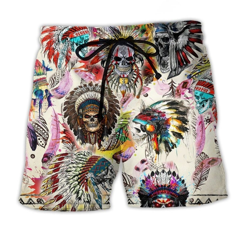 Native Inspired Cultural Heritage Color Beach Shorts For Tropical Getaways And Weekend Adventures