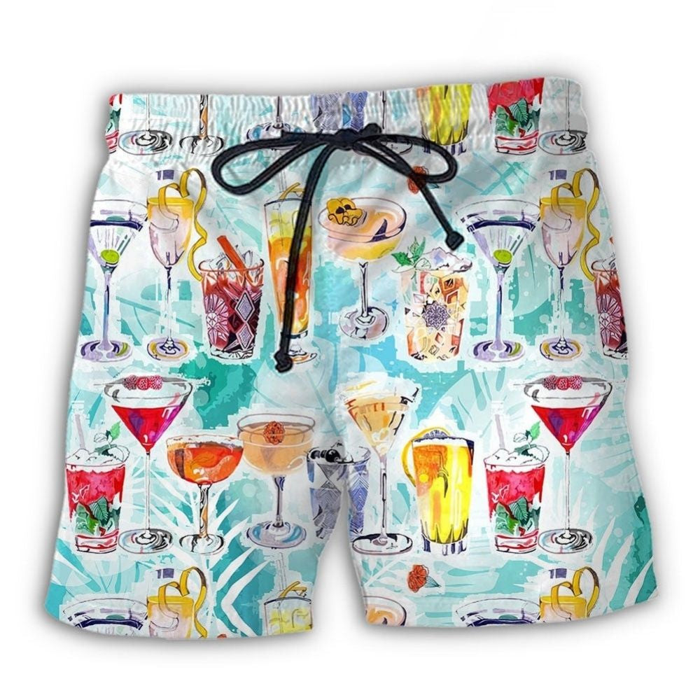 Tropical Wine Cocktail Beach Shorts For Warm Weather Travel And Everyday Comfort