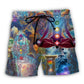 Yoga Galaxy Peaceful Soul Beach Shorts For Outdoor Adventures And Thoughtful Seasonal Gifts