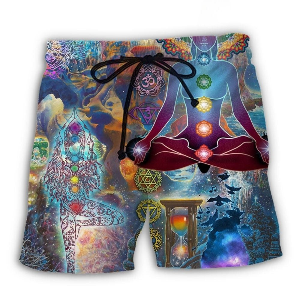 Yoga Galaxy Peaceful Soul Beach Shorts For Outdoor Adventures And Thoughtful Seasonal Gifts