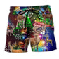 Hunting Deer Lover Christmas Night Beach Shorts For Coastal Adventures And Relaxed Summer Wear